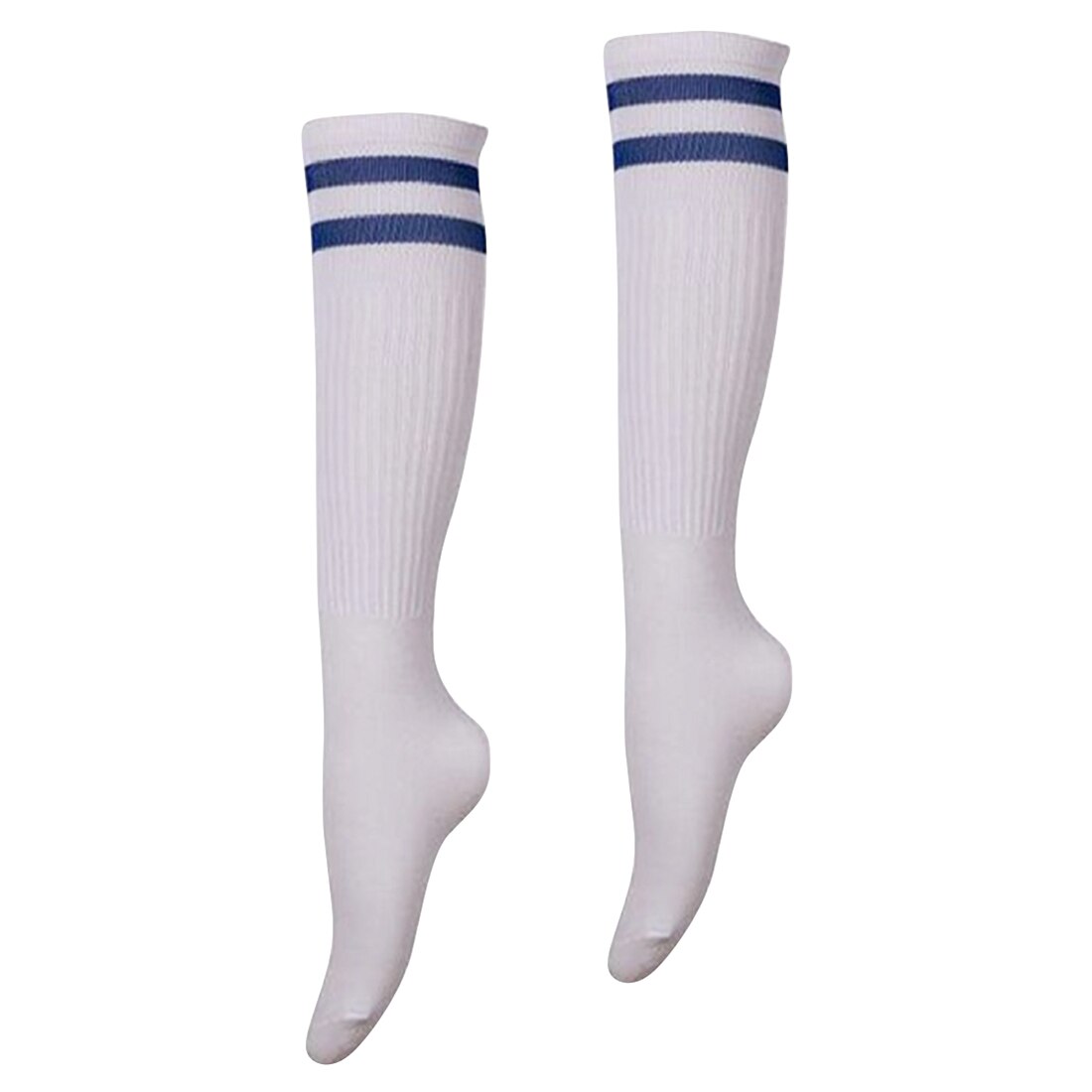 1 Pair Adult Striped Thicken Soccer Baseball Football Socks Over Knee Ankle Sports Long Cotton Socks for girl Women: 1