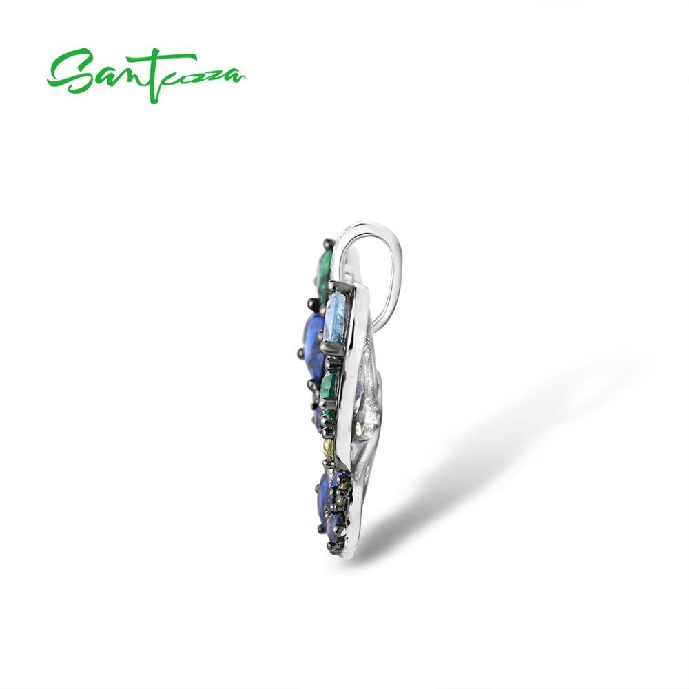 Santuzza Zilveren Hanger Voor Vrouwen Echt 925 Sterling Zilveren Prachtige Blauwe Vlinder Trendy Fijne Sieraden Handgemaakte Emaille