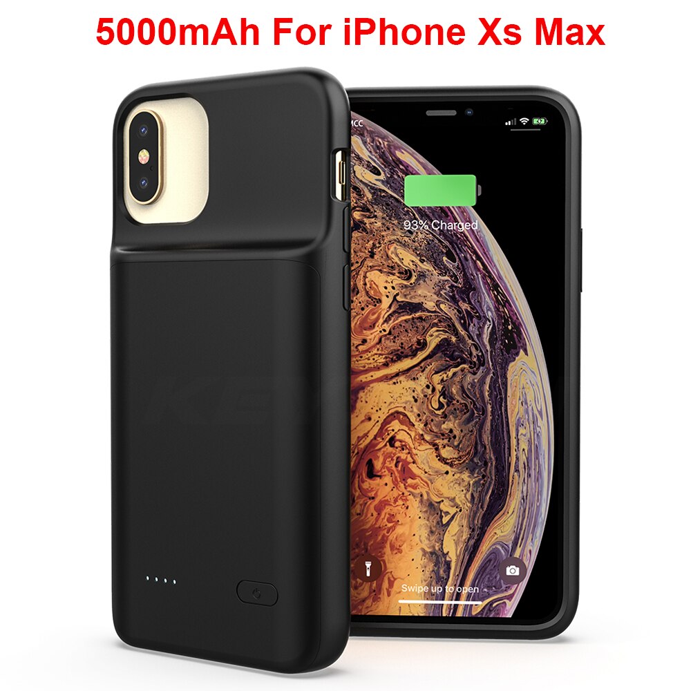 KEYSION-funda de batería para iPhone 11 Pro, 11 Pro Max, cargador de batería con música/sincronización, cargador de batería para iPhone X, Xs, Max, XR: For iphone Xs Max