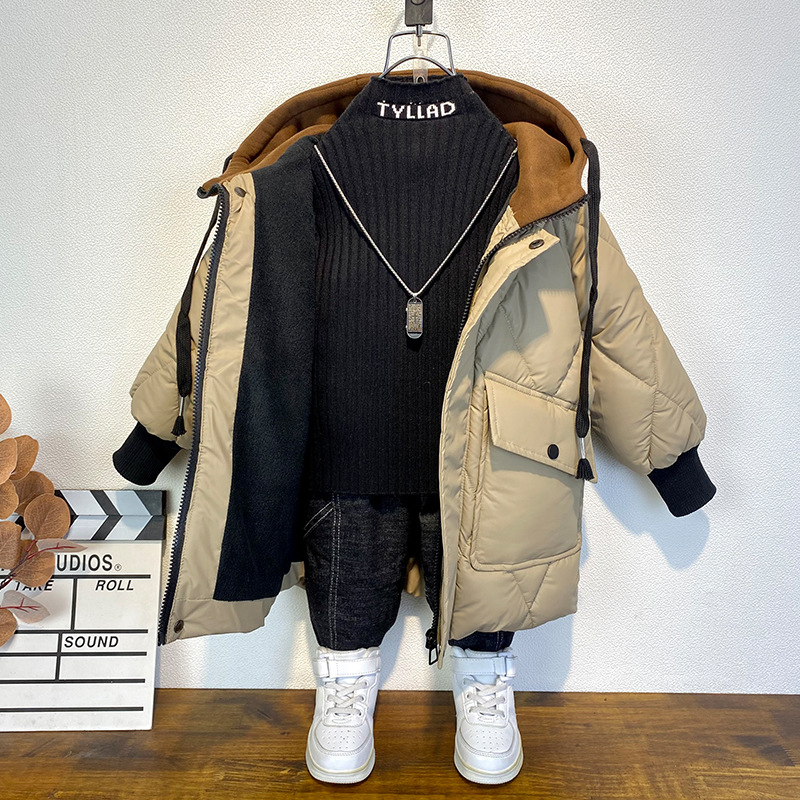Neue Winter kinder Junge Camouflage Unten Jacke Oberbekleidung Kleidung Mit Kapuze Teen Jungen Baumwolle Gefütterte Parka Mäntel Verdicken 2-12Y