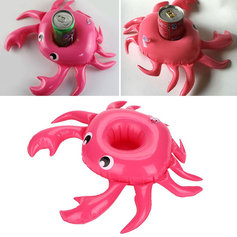 Support gonflable de verre en PVC crabe | Tapis pour tasse, pratique d'été, fête de natation, décoration hawaïenne