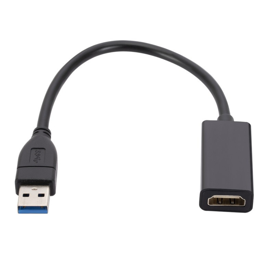 Usb till hdmi-kompatibel omvandlarkabel 1080p usb 3.0 to hdmi-kompatibel adapter extern usb-adapterkabel för stationär bärbar dator: Vit
