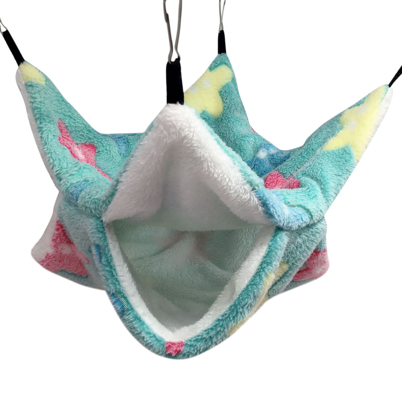 Cage cachette pour Hamster, polaire imprimée, cochon d'inde, planeur de sucre, lit de couchage, rongeur, hamac, Rat, petite maison, fournitures pour animaux: Brun foncé