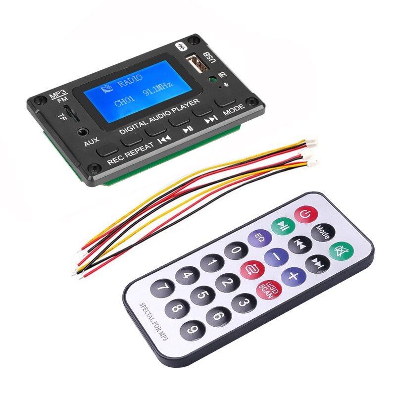 Carte décodeur MP3, lecteur MP3, Bluetooth 5.0, Module Audio, prise en charge WMA WAV TF USB, Radio FM, mains libres, DC5V 12V