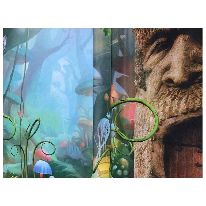 7x5ft Waschbar Stoff Fotografie Hintergrund Märchen Traumhafte Natur Wald Leben Hintergrund Photographical Kulissen für Phot