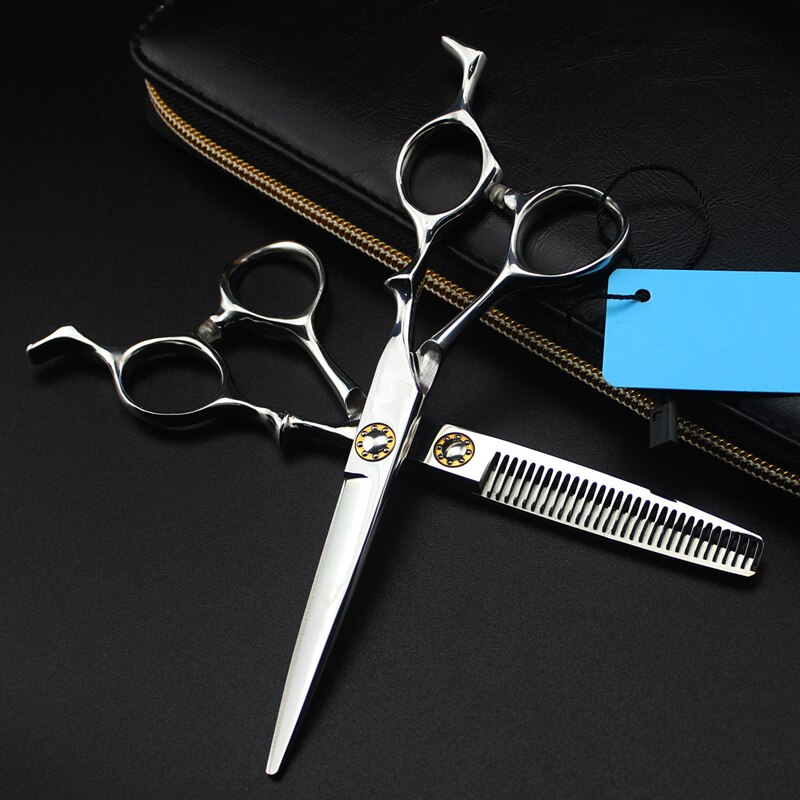 japan 6cr13 steel 6 '' Bearing hair scissors make up cutting barber haircut thinning shears hairdressing scissors
