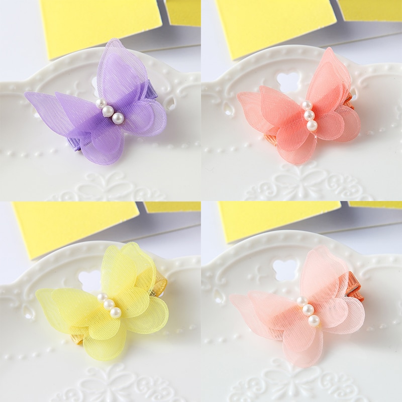 1PC Girls Colorful Dream Butterfly Cartoon Hair Clips Hair Pin For Baby Children Kids Princess Clothing Accessories