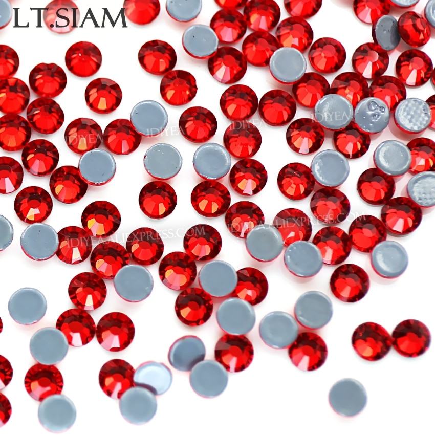 Lt. Siam strass hotfix kristallen platte achterkant fix steentjes glitters glas stenen voor DIY bruiloft doek jurken accessoires