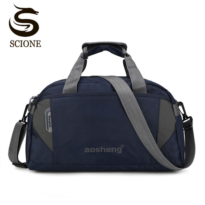 Scione Travel Luggage Handbags Women Sport Duffel Shoulder Bags Men Simple Casual Fitness Outdoor Crossbody Bag