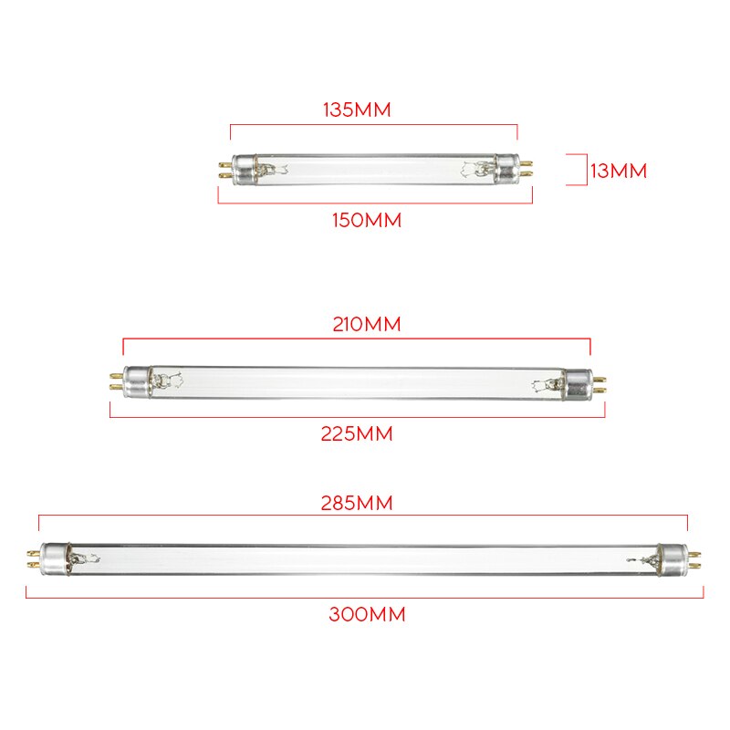 T5 4W/6W/8W Uv Desinfectie Lamp Buis Ultraviolet Lamp Licht Blauw 14.8Cm/22.5Cm/29.5Cm Steriliseren Lamp Lampen