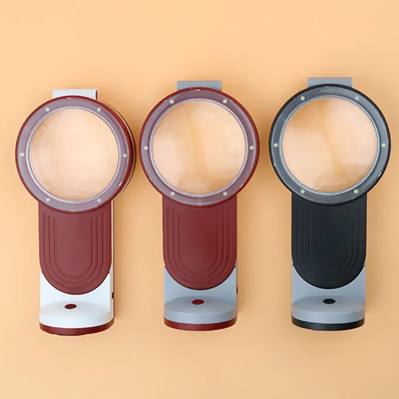 Vergrootglas 3X 4.5X 6X Vergrootglazen Kaart Loep helpt Hand Solderen Soldeer Klem Vergrootglas met LED Verlichting Gereedschap