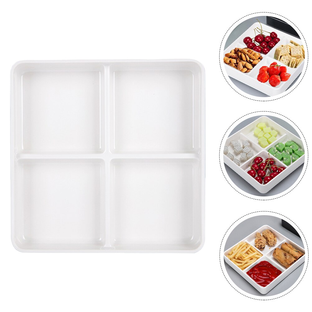 Pot Food Plate Household Food Tray Appetizer Serving Plate: White