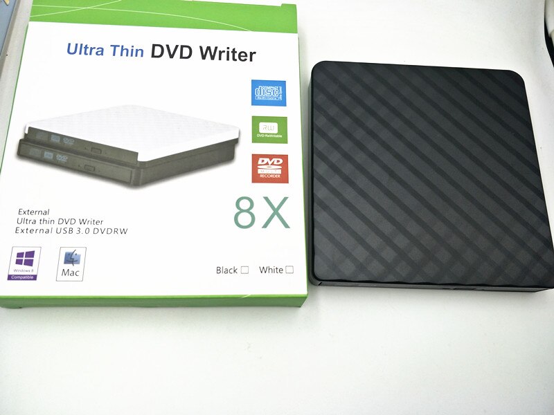 Di trasporto del nuovo Esterno USB 3.0 Ad Alta Velocità Sottile Masterizzatore DVD Drive Ottico Per Qualsiasi computer portatile del desktop: Black