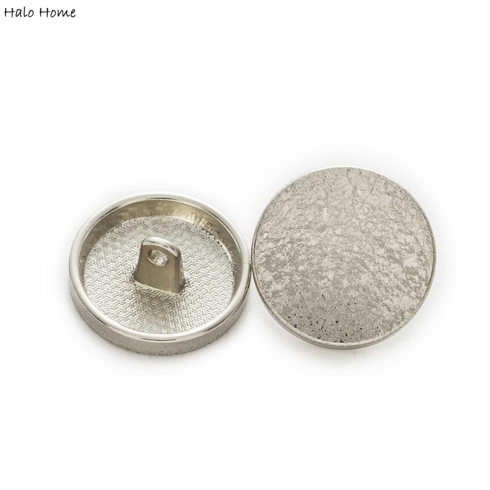 5pcs Round Matte texture Metal Shank Buttons Sewing Scrapbooking Clothing Replace Handword Crafts Accessories Decor 15-25mm: B / 18mm