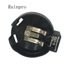 Rainpro 5 stks/partij CR2450 2450 Coin Cell Button Batterij Socket Houder Geval 2 Pins Zwart.