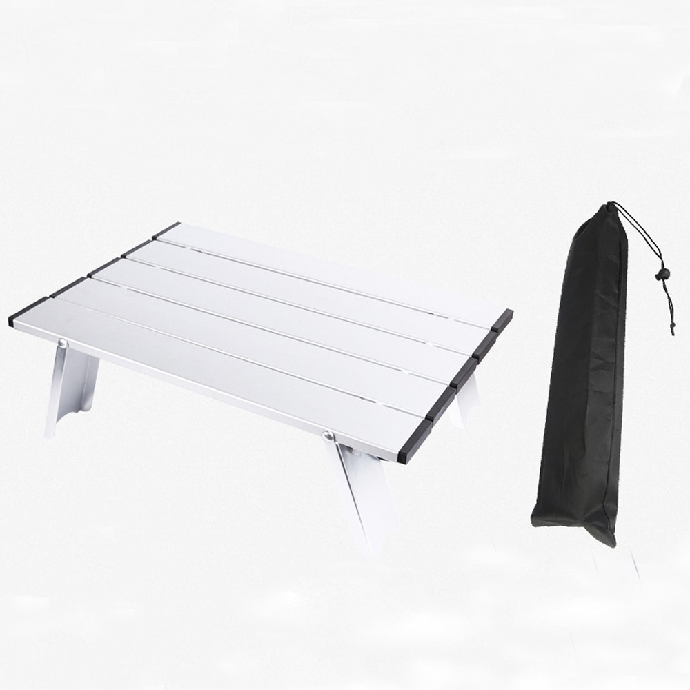 Ultralight Collapsible Camping Table Aluminum Roll Picnic Coffee Tables For Backpacking Travel Hiking Fishing Beach Outdoor
