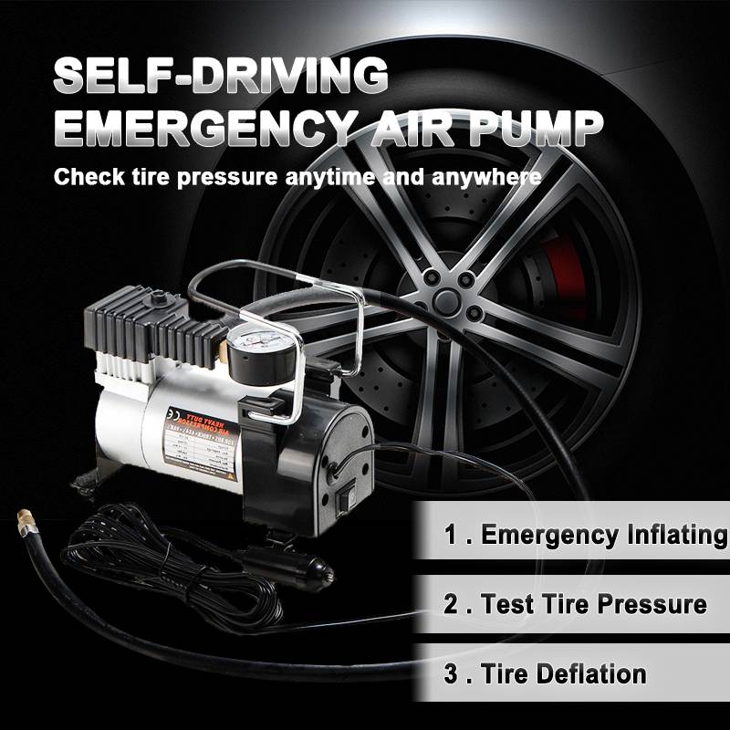 12V Car Inflatable Pump Tire Inflator Air Compressor for Car Bicycle Ball Rubber Dinghy Motorcycle Boat