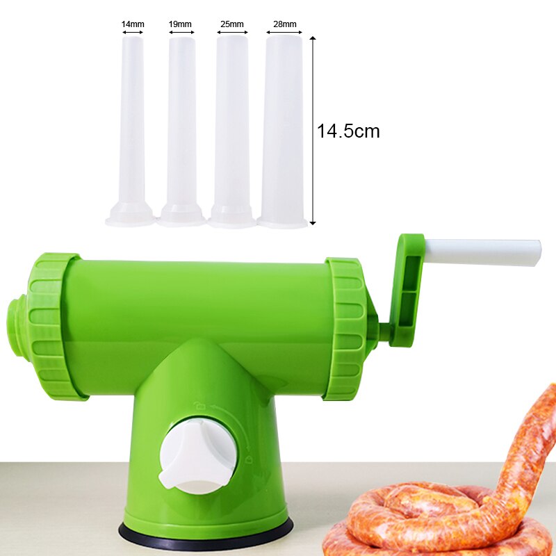 2lbs Wurst Füller Manuelle Wurst Füllung Werkzeug Füller Trichter Rohre Wurst Hersteller Kunststoff Fleisch Füllstoff
