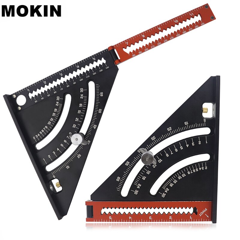 Multi-Function Folding Angle Ruler Triangle Ruler Square Angle Protractor Marking Gauge Miter Scriber Measuring Tools