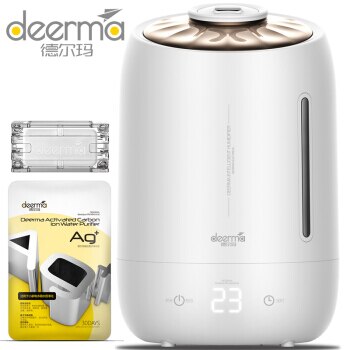 Xiaomi Deerma Household Air Humidifier Air Purifying Mist Maker Timing With Intelligent Touch Screen Adjustable Fog Quantity: Purified Version / UK