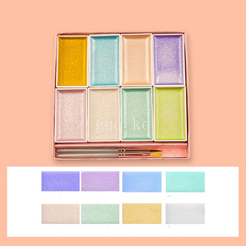 Sakura Effen Aquarel Verf 24/48/60 Kleur Set Parelmoer Kleur Professionele Geavanceerde Aquarel Olieverf Art Supplies