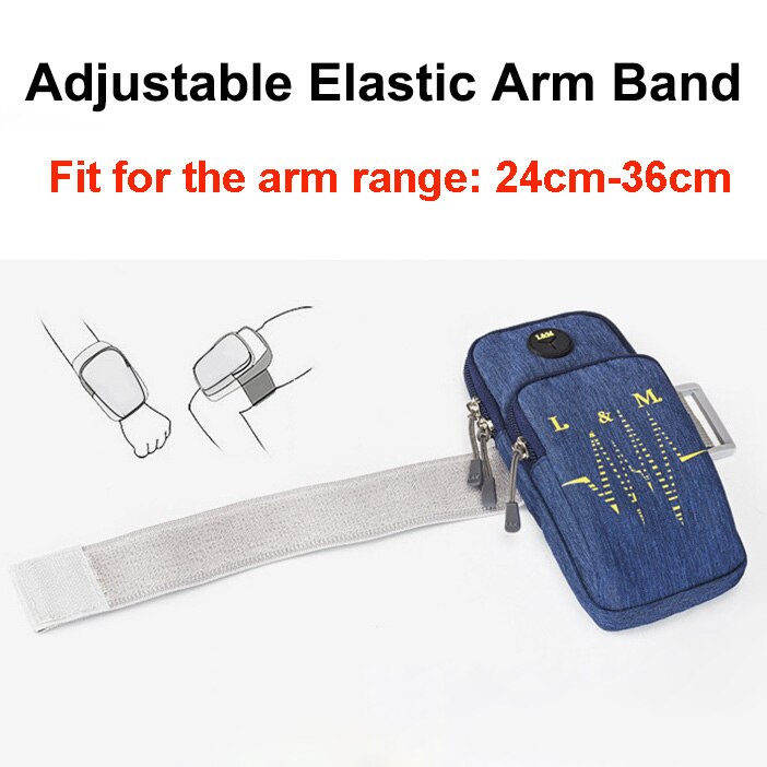 Outdoor Sport Phone Bag For Doogee V20 X95 S95 Pro S86 S68 S58 P30 N30 N20 N100 HomTom R17 H80 Arm Band Run Case Zipper Pouch