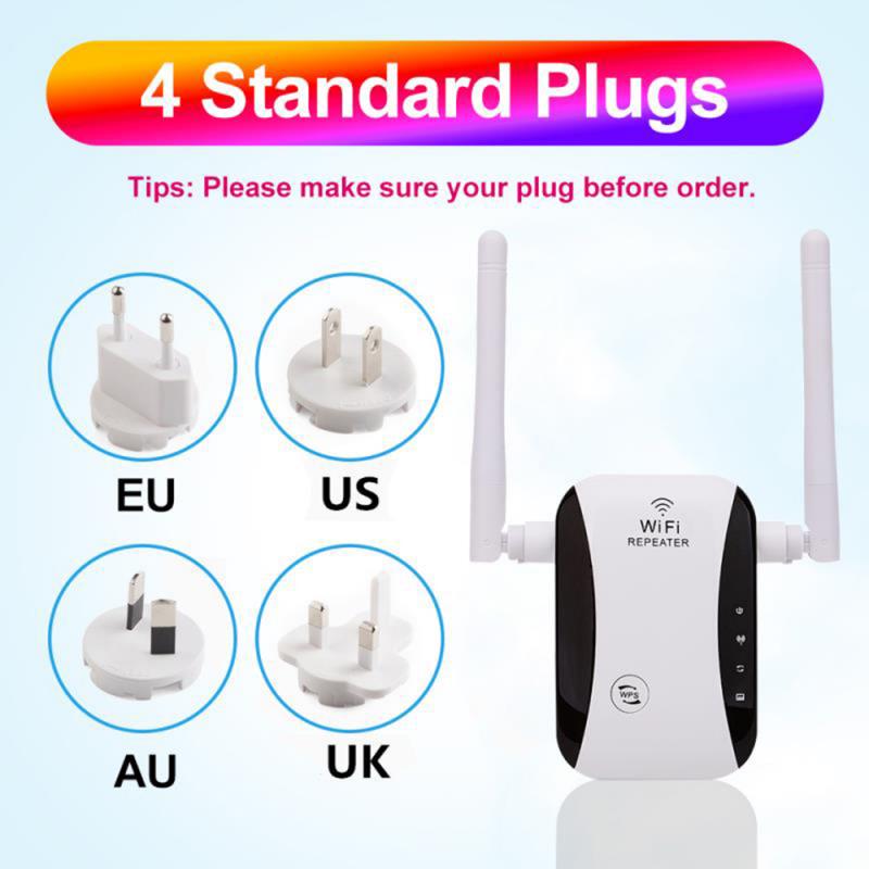 1pcs Universal 2.4Ghz Wireless Wifi Repeater Wifi Extender 300Mbps Wifi Amplifier Wifi Booster Long Range Repeater