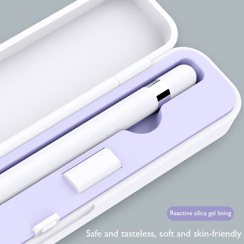 Pencil Storage Box for Apple Pencil Pen Nib Holder for Apple Accessories Portable ABS Silicone Carrying Case