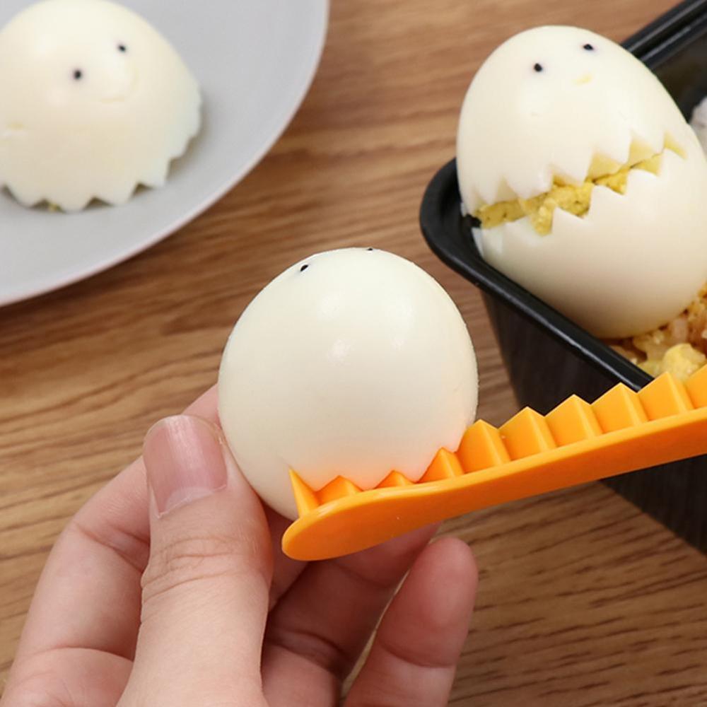 schick schneiden Eier Gekocht Haushalt Gekochte Eier Schimmel Cutter Werkzeuge Bento Kreative schneiden Küche Blume Hause Geformt Zubehör K3O0