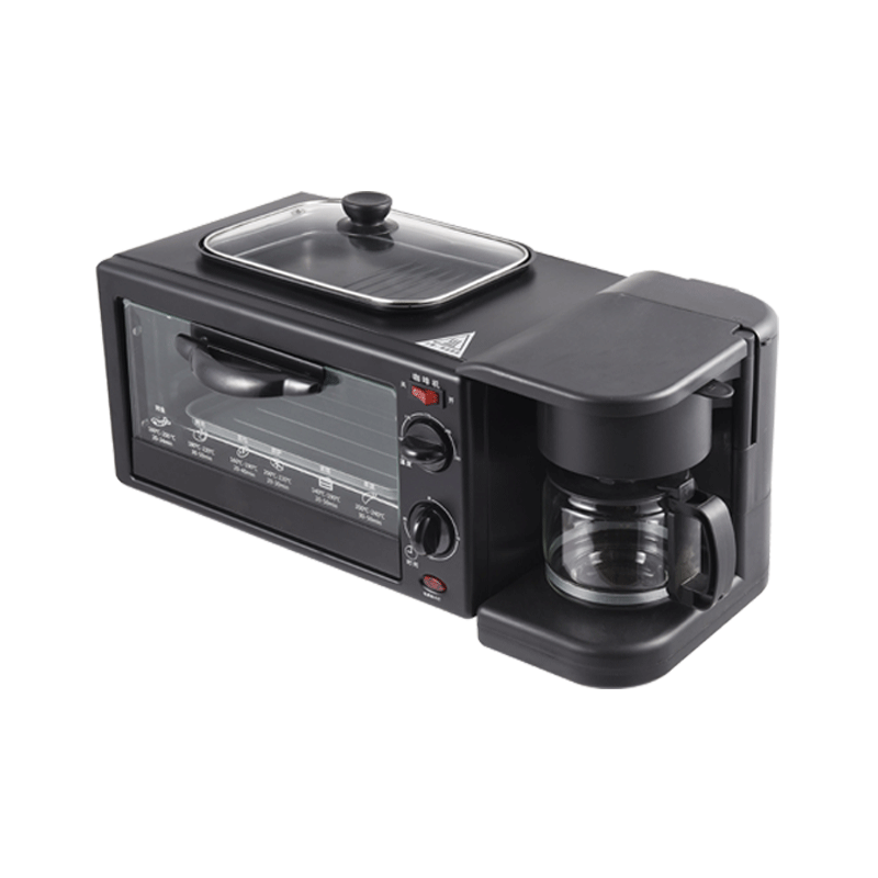 3 in 1 Breakfast Making Machine Multi Drip Coffee Maker Household Pizza Bread Frying Pan Toaster 220V Electric Breakfast Maker