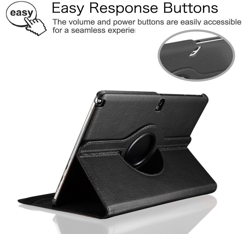 For Samsung Galaxy Tab Pro 10.1 inch T520 T525 T521 Note P600 P601 P605 Tablet Case 360 Rotating Bracket Leather Cover