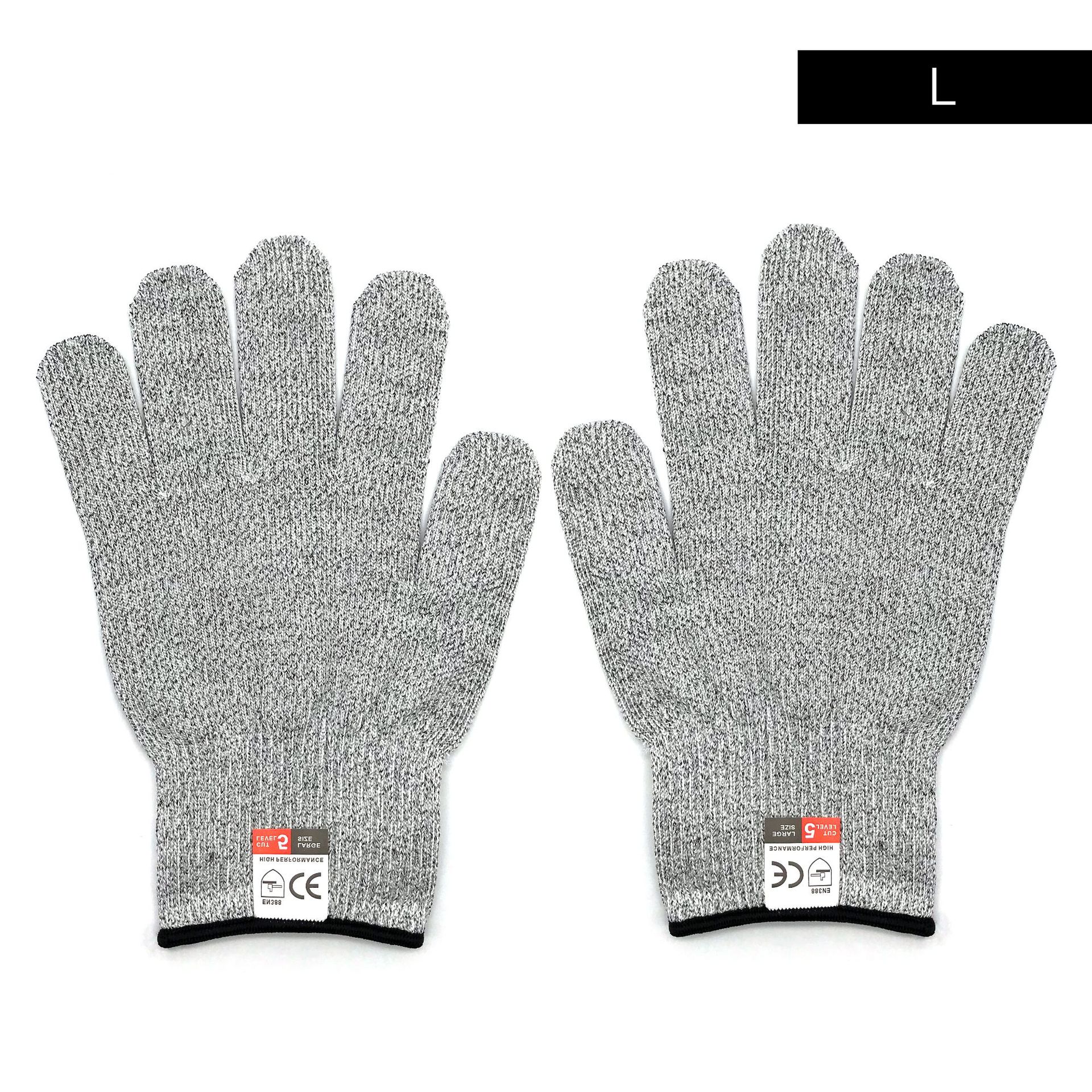 Grade 5 HPPE Anti-Cut Gloves Kitchen Gardening Anti-Cut Knitted Gloves Anti-Thorn Wear-Resistant Glass Building Cutting Gloves: M / Red