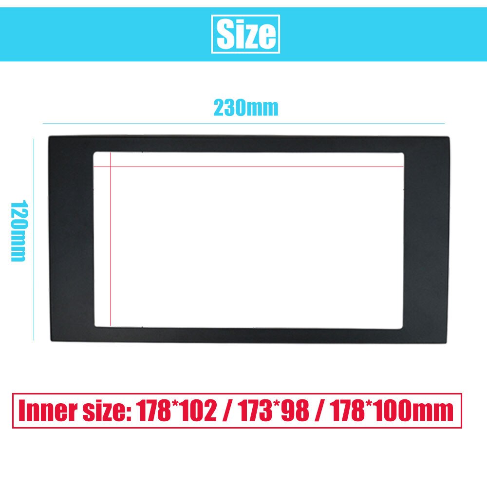 Radio para Ford Focus 2 Din con marco para coche para c-max s-max Fusion Transit , reproductor Multimedia de radio para coche con doble din Fascia: 173x98mm