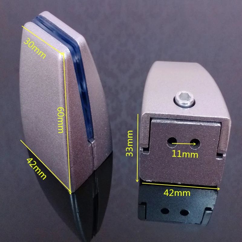 Office Desk Partition Support Bracket Shelf Clip Clamp Holder Desk Privacy Screen Clip Holder Glass Clip, Aluminum Alloy