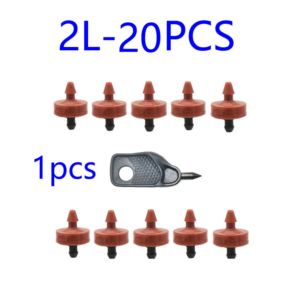 5-100Pcs Garden 2L/4L/H 8L/H Emitter Pressure Compensating Dripper Micro Irrigation Hose Drip Head Water Saving Dropper: 2L x 20pcs