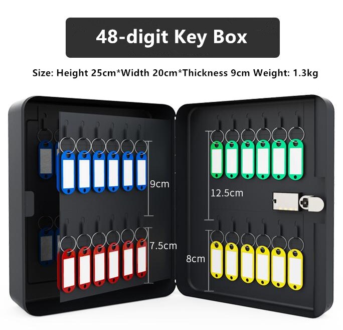 Wall Mounted Key Storage Secret Box Organizer Password Security Combination Lock Home Key Safe