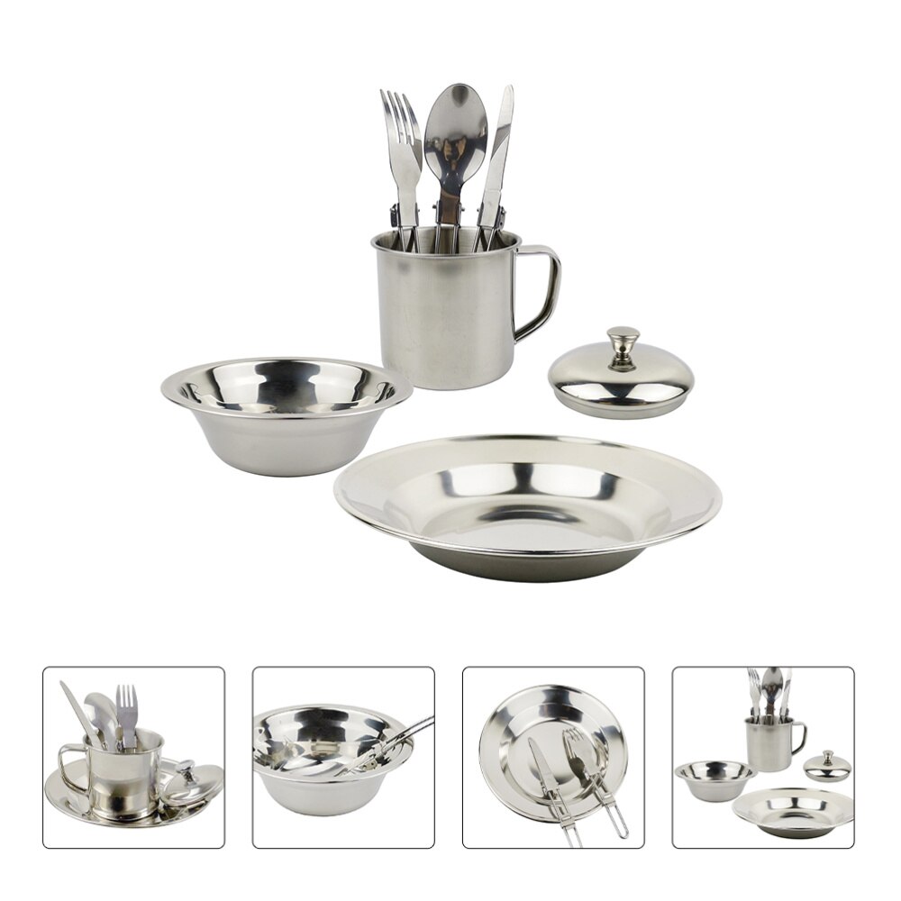 1 Set Van Praktische Wandelen Servies Camping Kookgerei Koken Apparatuur Kookgerei Voor Keukengerei Outdoor Wandelen: Default Title