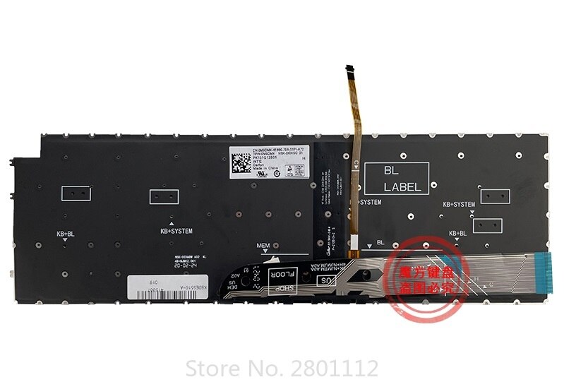 Laptop US Keyboard Backlight for DELL Inspiron 3511 3515 15 5510 5515 7510 16 Plus 7610 English Keyboard