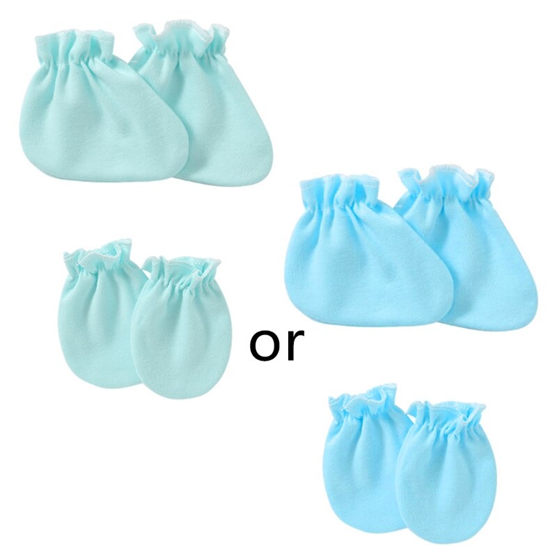 2 Paare Nein kratzen Fäustlinge Socken einstellen Anti Kratzen Handschuhe Fuß Abdeckungen Gesicht Schutz Sanft Baumwolle Hände Knöchel Socken