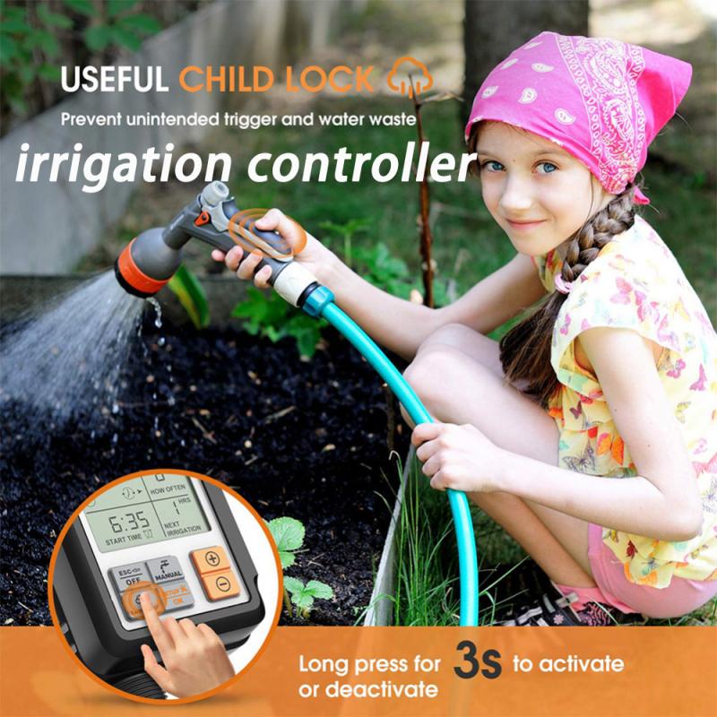 Smart Home Irrigation Controller System Automatic Digital Programmable Timer IP65 Waterproof Screen Garden Water Timers Meadow