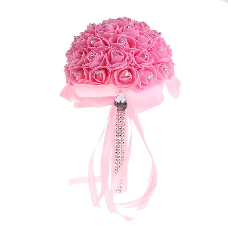 Kunstmatige Bruidsboeket Handgemaakte Beauty Foam Rozen Bruidsboeket Party Decoratie Accessoires: PK