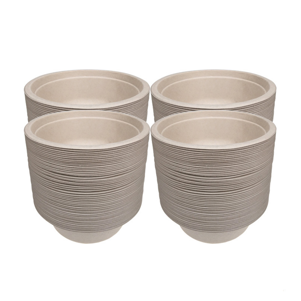 Cuenco desechable Biodegradable de 50 uds, recipiente de cocina para uso en frío y , vajilla desechable ecológica para Cocina