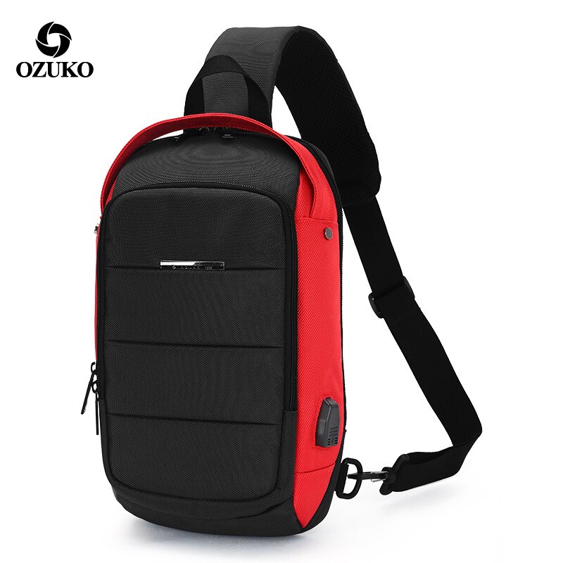 OZUKO Multifunctionele Oxford Waterdicht Reizen Mannen USB Anti Diefstal Leisure Rugzak Mannen Schooltassen Reistas