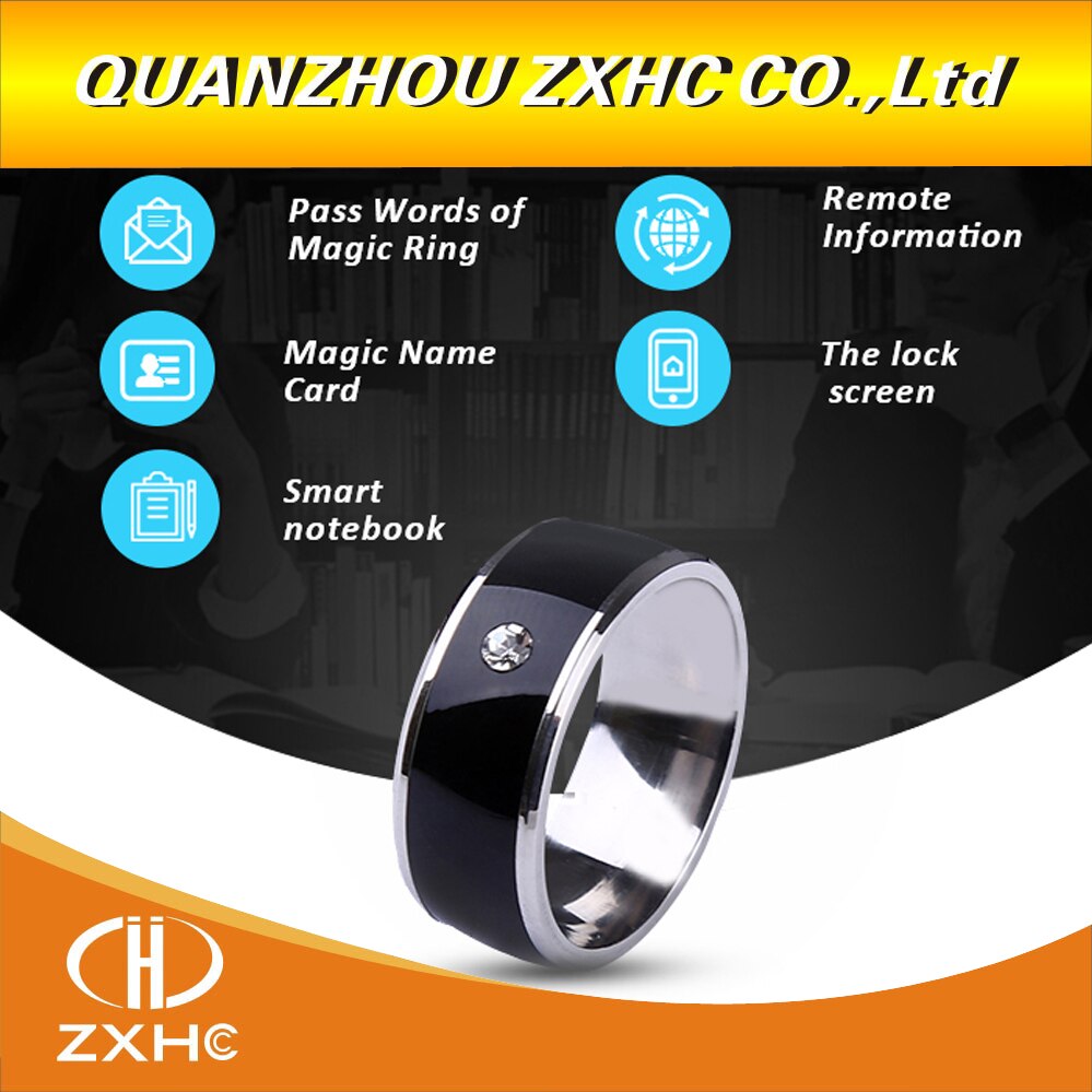 Titanium Material White or Black Waterproof Intelligent Magic Smart NFC Ring for Android NFC Phone