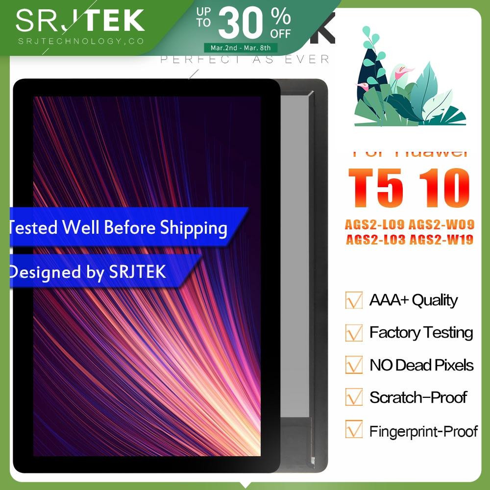 SRJTEK 10.1 "Pour Huawei MediaPad T5 10 LCD AGS2-L09 AGS2-W09 AGS2-L03 AGS2-W19 Matrice D'affichage D'assemblée de Convertisseur Analogique-Numérique D'écran Tactile