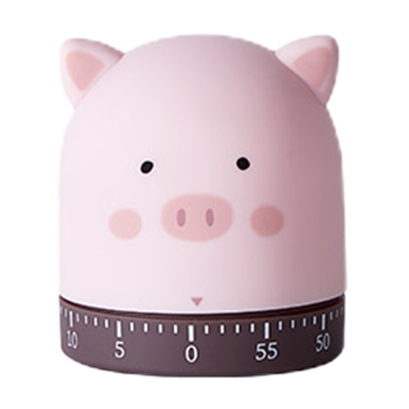 Cute Animals Time Timer No Battery Mechanical Countdown Alarm Timers For Cooking R66B: Pig