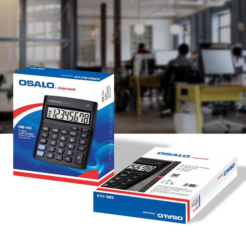 Classic desktop office calculator osolo 8-digit large flat calculator Coin Batteries calculadoras scientific calculator
