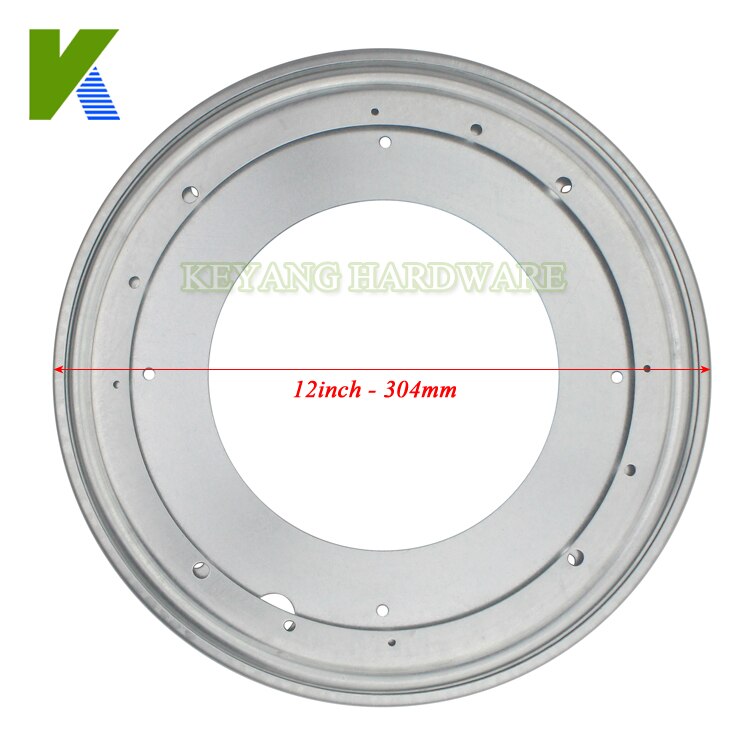 Galvanized Turntable Swivel Plate 360 Degree Full Ball Bearing Rotating Plate for Storage Rack Lazy Susan: 12 inch