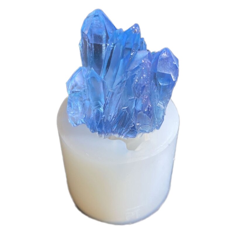 Simulation Original Stone Crystal Cluster Epoxy Resin Mold Silicone Mould DIY Crafts Jewelry Pendant Making Tools: D