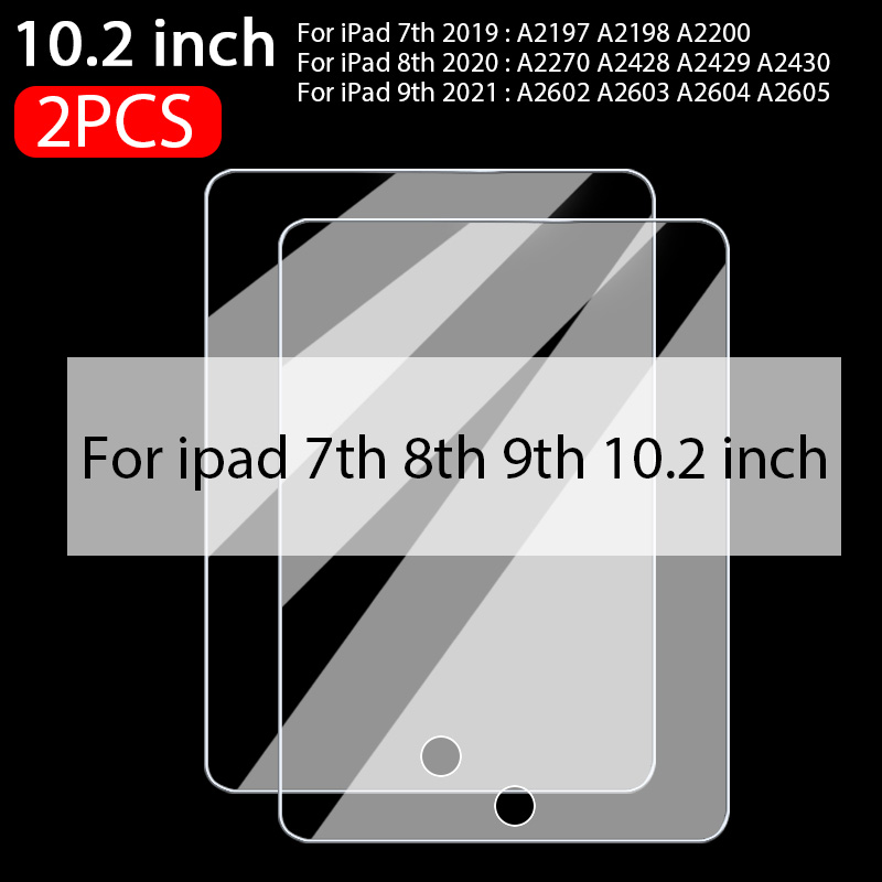 1-3 SZT. Szkło Hartowane 9H na Ekran iPad 5. 6. Generacji 9.7'' iPad 7. 8. 9. Generacji 10.2'' Przezroczyste Szkło Hartowane na iPad zawodowiec 11: FIOLETOWY